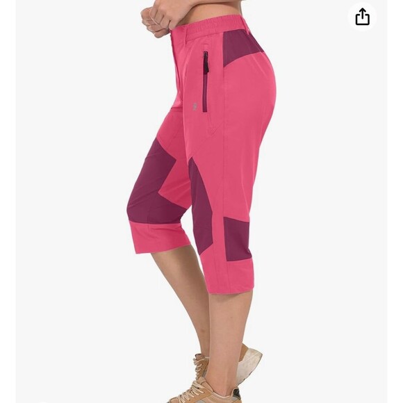 Little Donkey Andy Hiking Capris Size S New With Tags Hot Pink - Picture 2 of 12